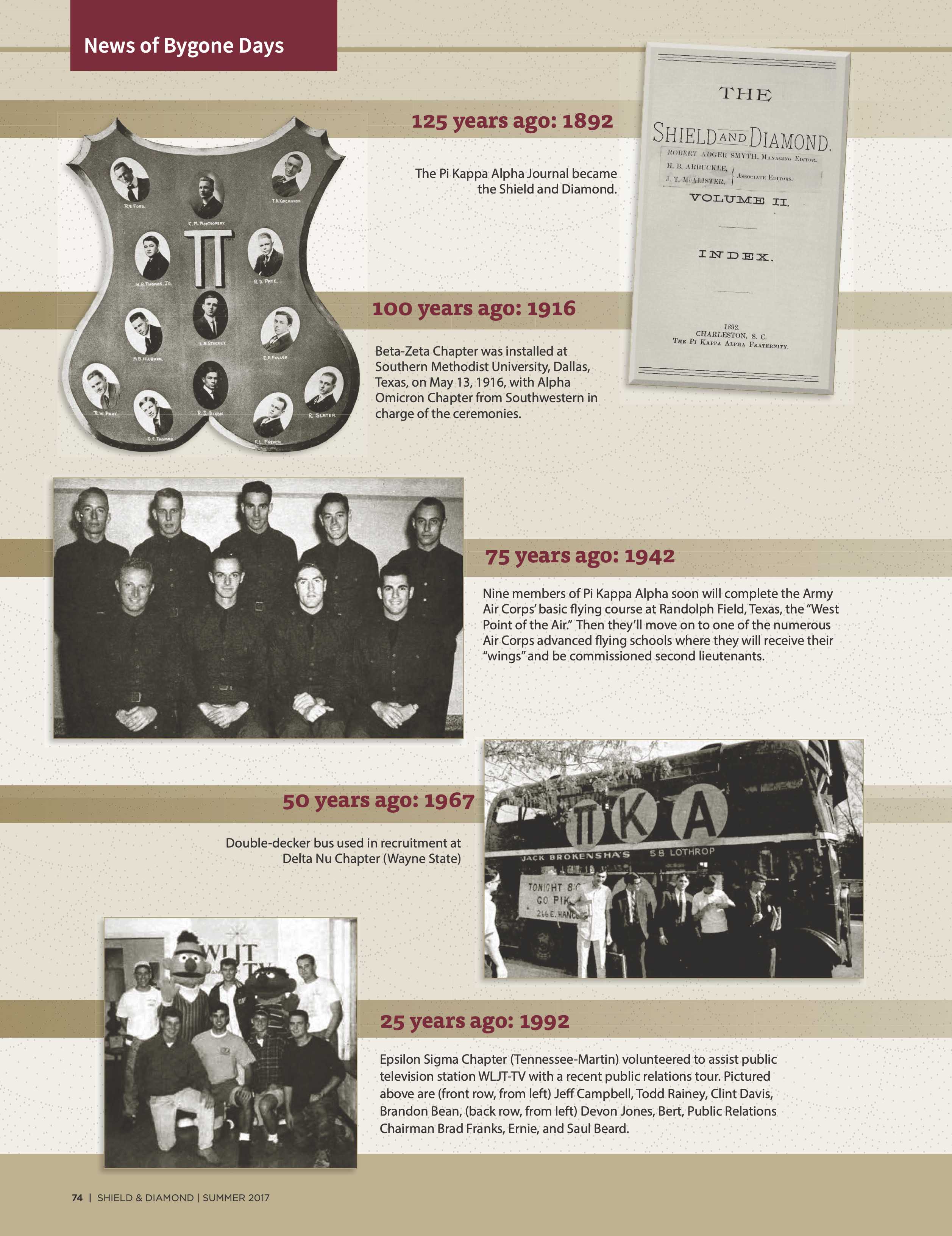 News of Bygone Days, Summer 2017